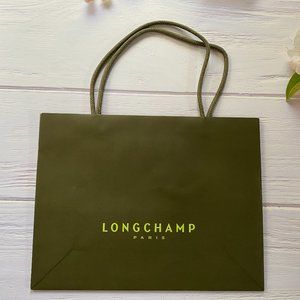 NEW Authentic Longchamp Paris Paper Shopping Gift Bag 13.75" * 10.5 " * 4.75"